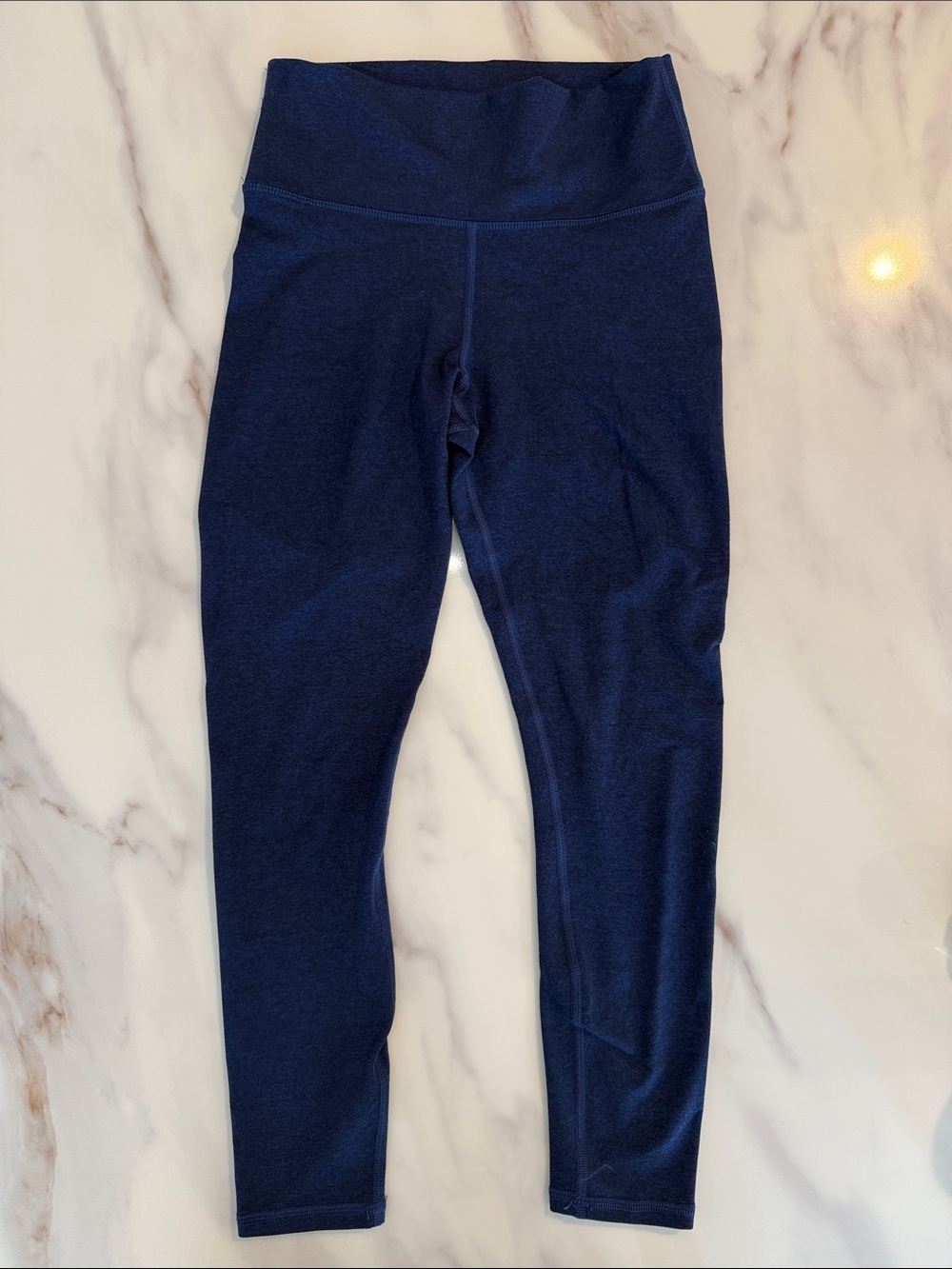 Fabletics Powerhold 7/8 Leggings Pants Small Dark Blue Heather